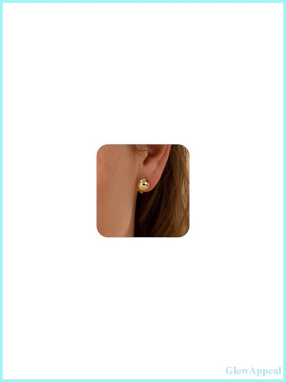 Gold & Silver Clip On Ball Earrings Non Pierced Women Jewelry